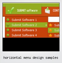 Horizontal Menu Design Samples
