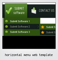Horizontal Menu Web Template