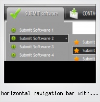 Horizontal Navigation Bar With Submenu