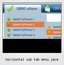 Horizontal Sub Tab Menu Java