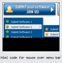 Html Code For Mouse Over Menu Bar