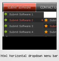 Html Horizontal Dropdown Menu Bar