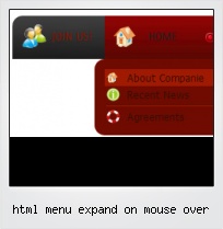 Html Menu Expand On Mouse Over