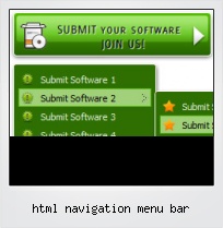 Html Navigation Menu Bar