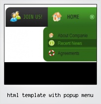 Html Template With Popup Menu