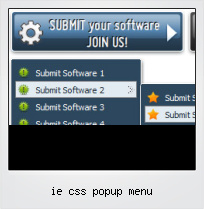Ie Css Popup Menu