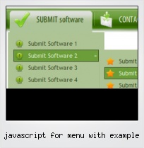 Javascript For Menu With Example