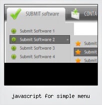 Javascript For Simple Menu