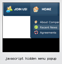 Javascript Hidden Menu Popup