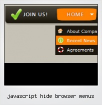 Javascript Hide Browser Menus
