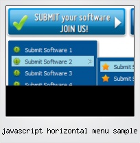 Javascript Horizontal Menu Sample