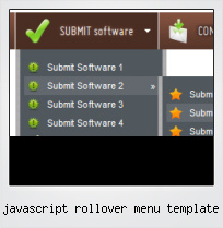 Javascript Rollover Menu Template