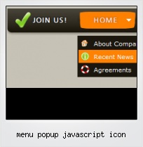 Menu Popup Javascript Icon