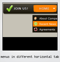 Menus In Different Horizontal Tab Menus In Different Horizontal Tab