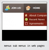 Menus Sub Menus In Web Pages