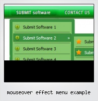 Mouseover Effect Menu Example