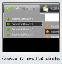 Mouseover For Menu Html Examples