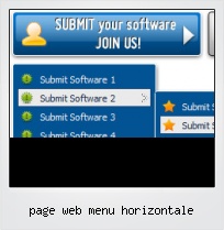 Page Web Menu Horizontale