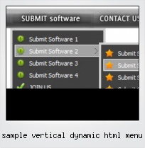 Sample Vertical Dynamic Html Menu