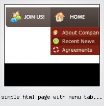 Simple Html Page With Menu Tab Example