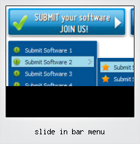 Slide In Bar Menu