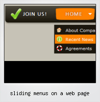 Sliding Menus On A Web Page