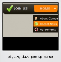 Styling Java Pop Up Menus