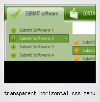 Transparent Horizontal Css Menu