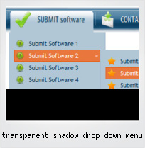 Transparent Shadow Drop Down Menu