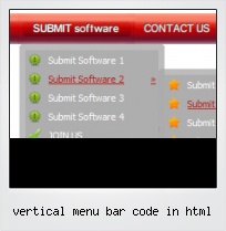 Vertical Menu Bar Code In Html