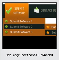 Web Page Horizontal Submenu