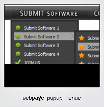 Webpage Popup Menue