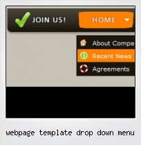Webpage Template Drop Down Menu