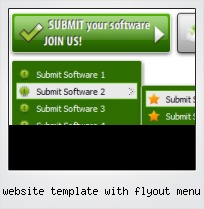 Website Template With Flyout Menu