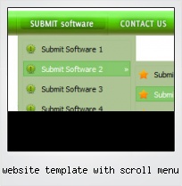 Website Template With Scroll Menu